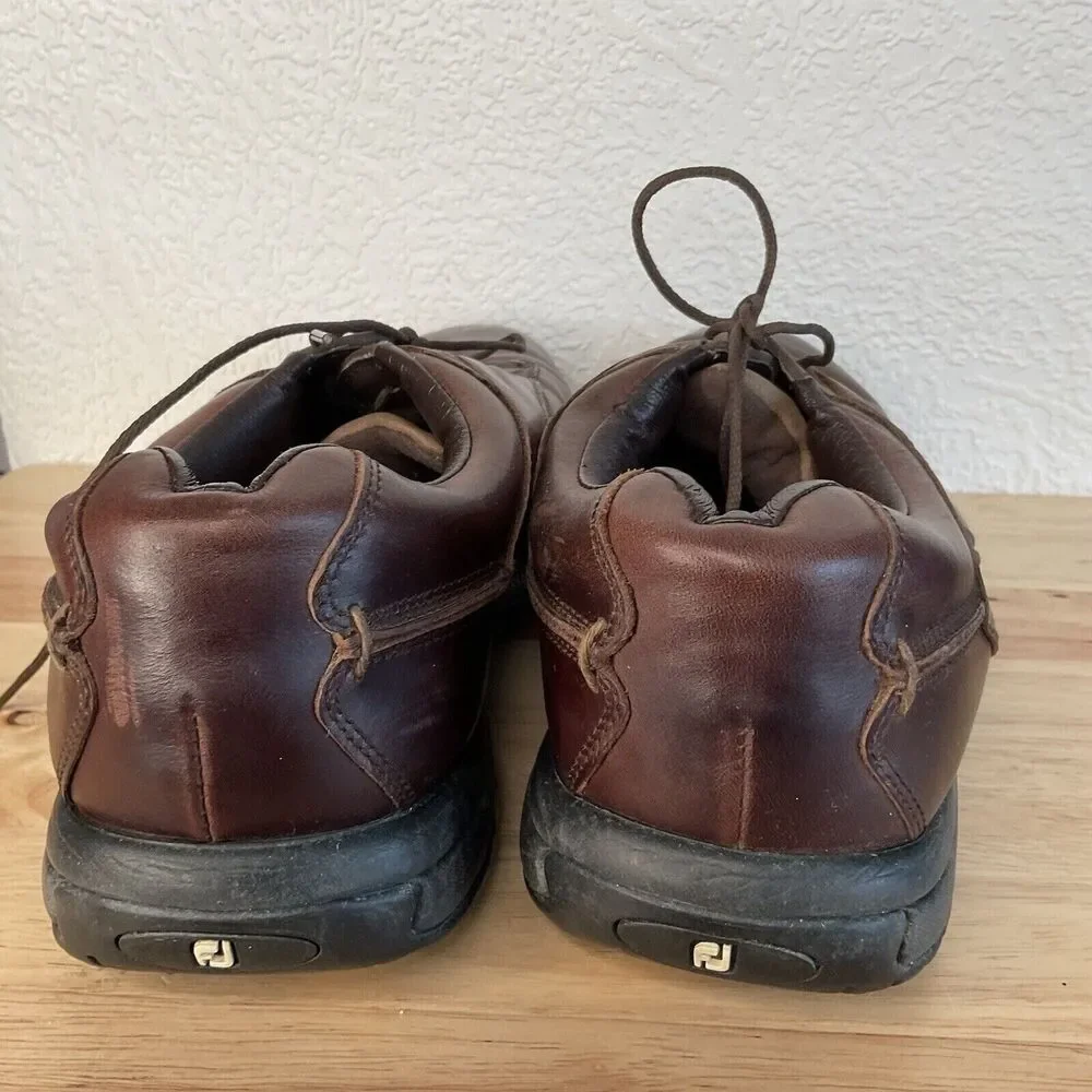 FootJoy FJ Contour Series 54296 Mens Size/10.5W Brown‎ Leather Golf Shoes China